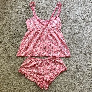 Pink love hearts pajamas